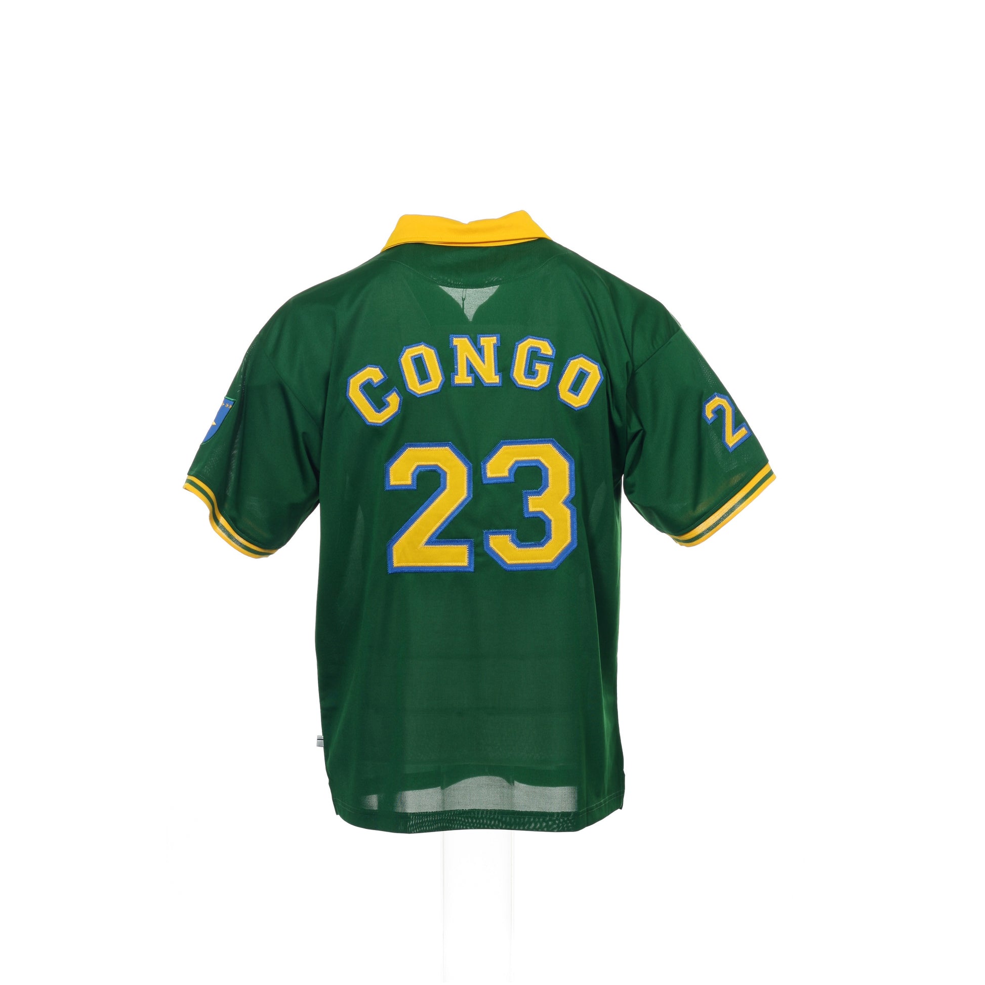 BB Jeans London Mens Green/Yellow Congo Soccer Polo Jersey