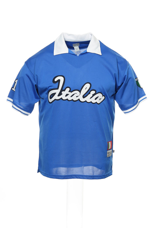 BB Jeans London Mens Royal Blue/White Italia Italy Soccer Polo Jersey