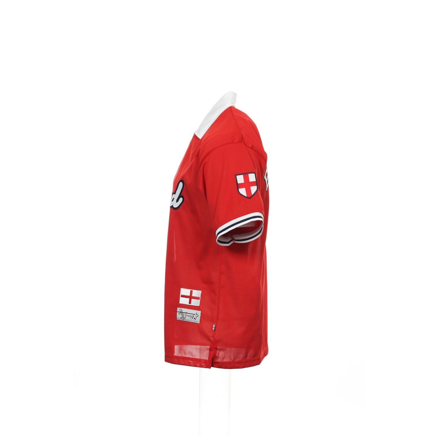BB Jeans London Mens Red/White England Soccer Polo Jersey