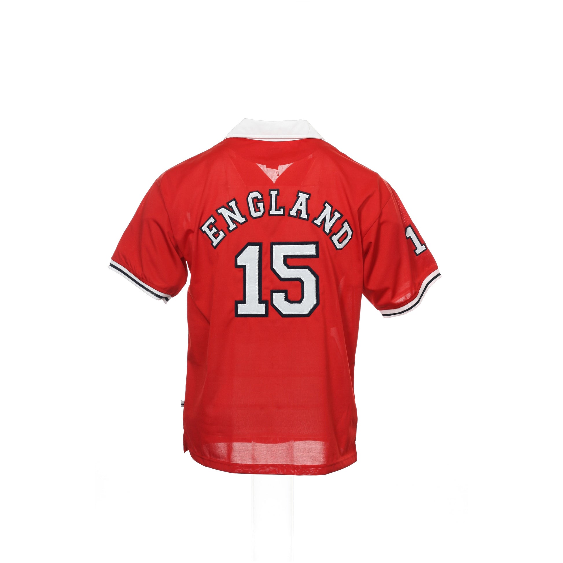 BB Jeans London Mens Red/White England Soccer Polo Jersey