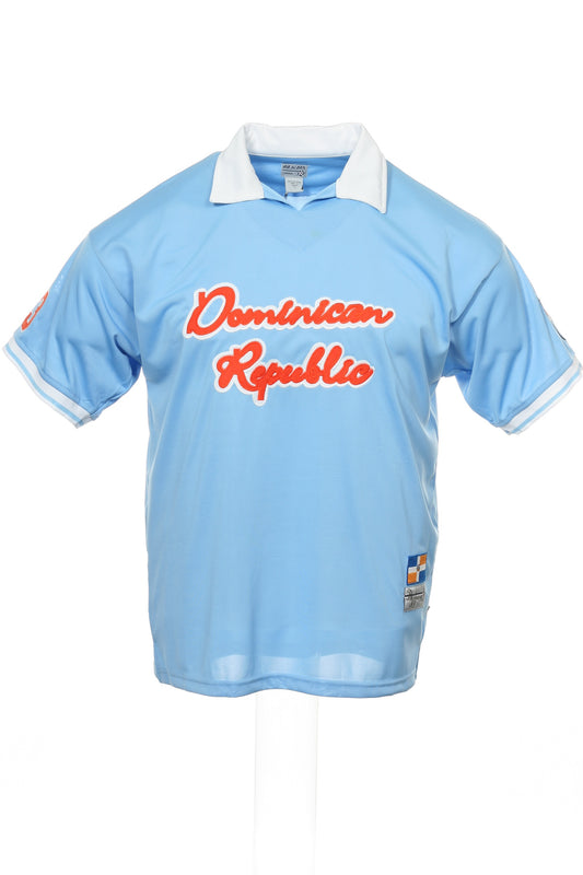 BB Jeans London Mens Light Blue Dominican Republic Soccer Polo Jersey
