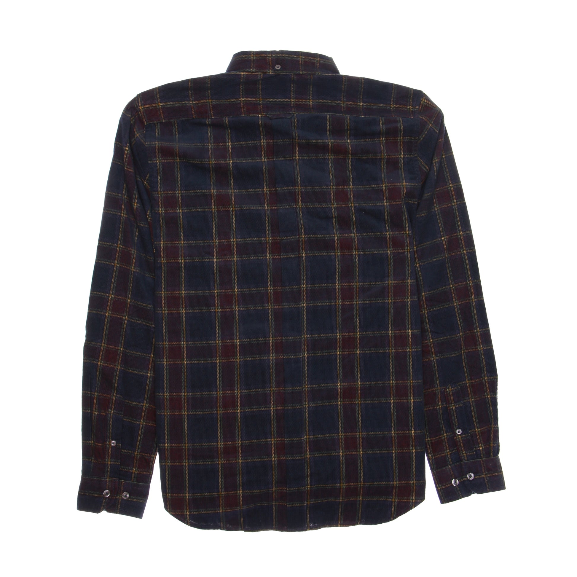 Ben Sherman Mens Navy Blazer Plaid Long Sleeve Button Down Shirt