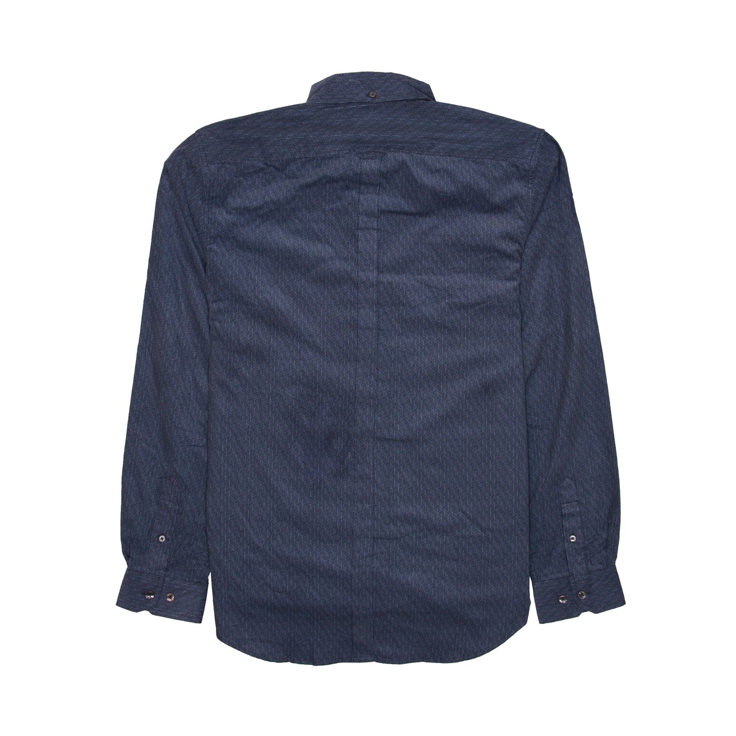 Ben Sherman Mens Storm Blue Variegated Mod/Classic Fit Button Down Shirt