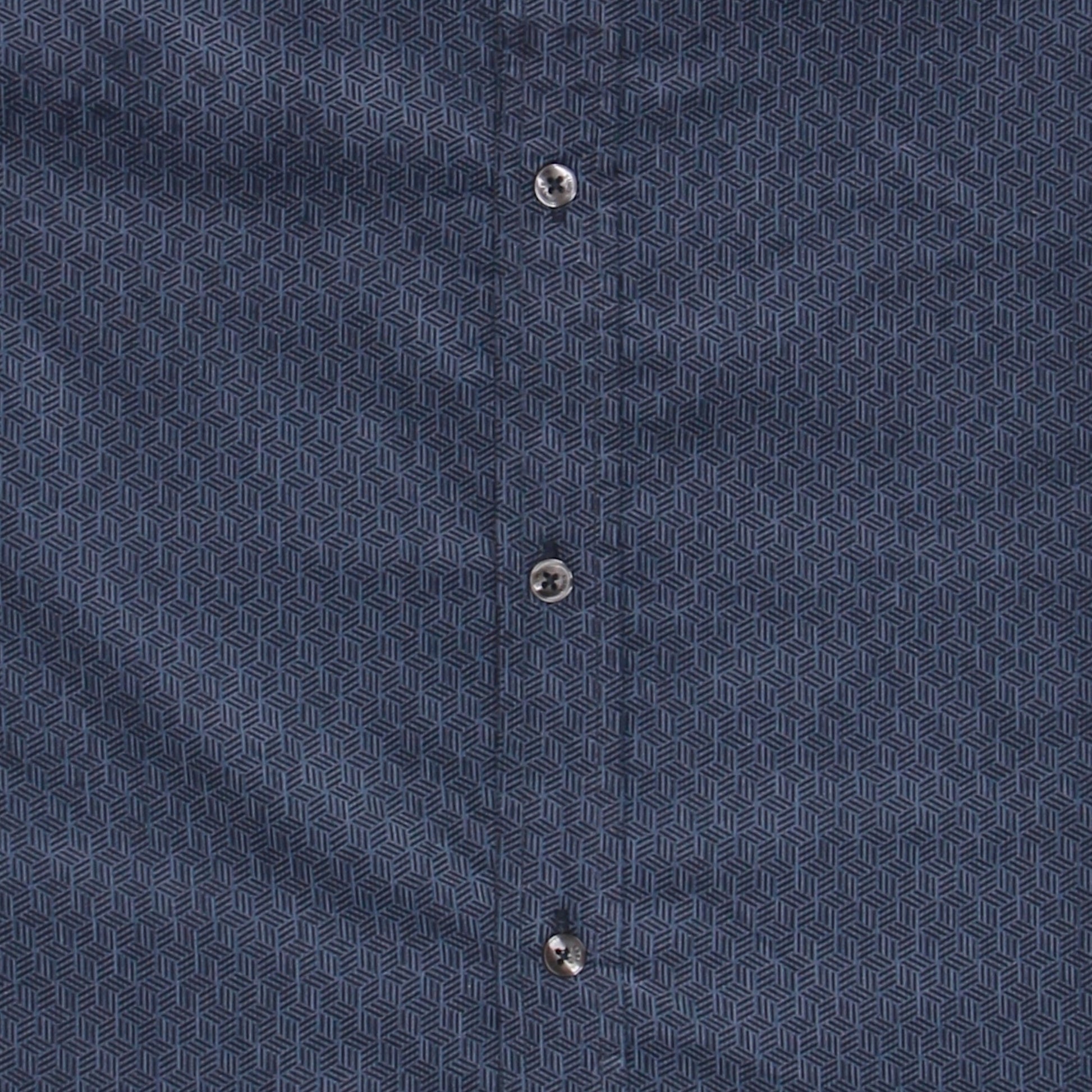 Ben Sherman Mens Storm Blue Variegated Mod/Classic Fit Button Down Shirt