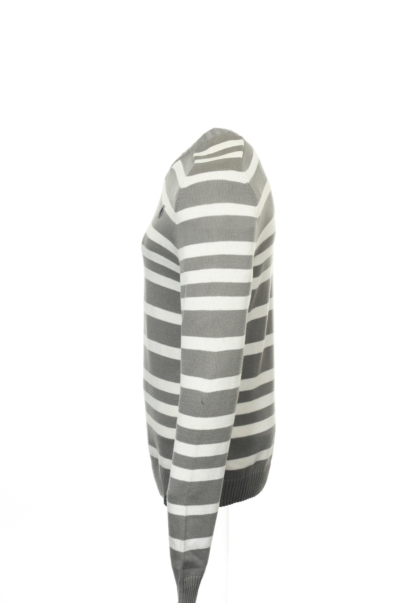 Buffalo by David Bitton (Warner) Men's Pewter Wide Striped V-Neck Sweater