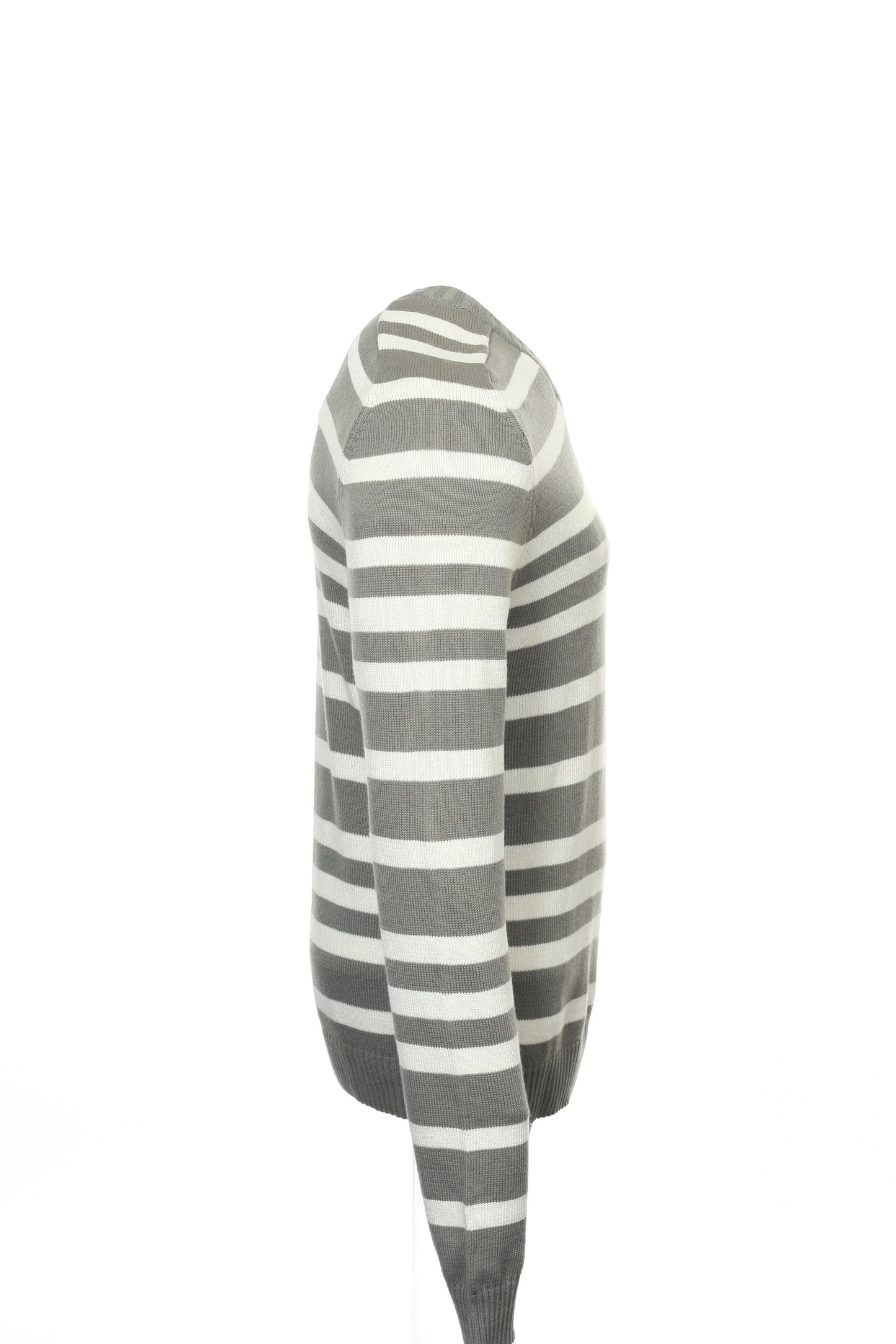 Buffalo by David Bitton (Warner) Men's Pewter Wide Striped V-Neck Sweater