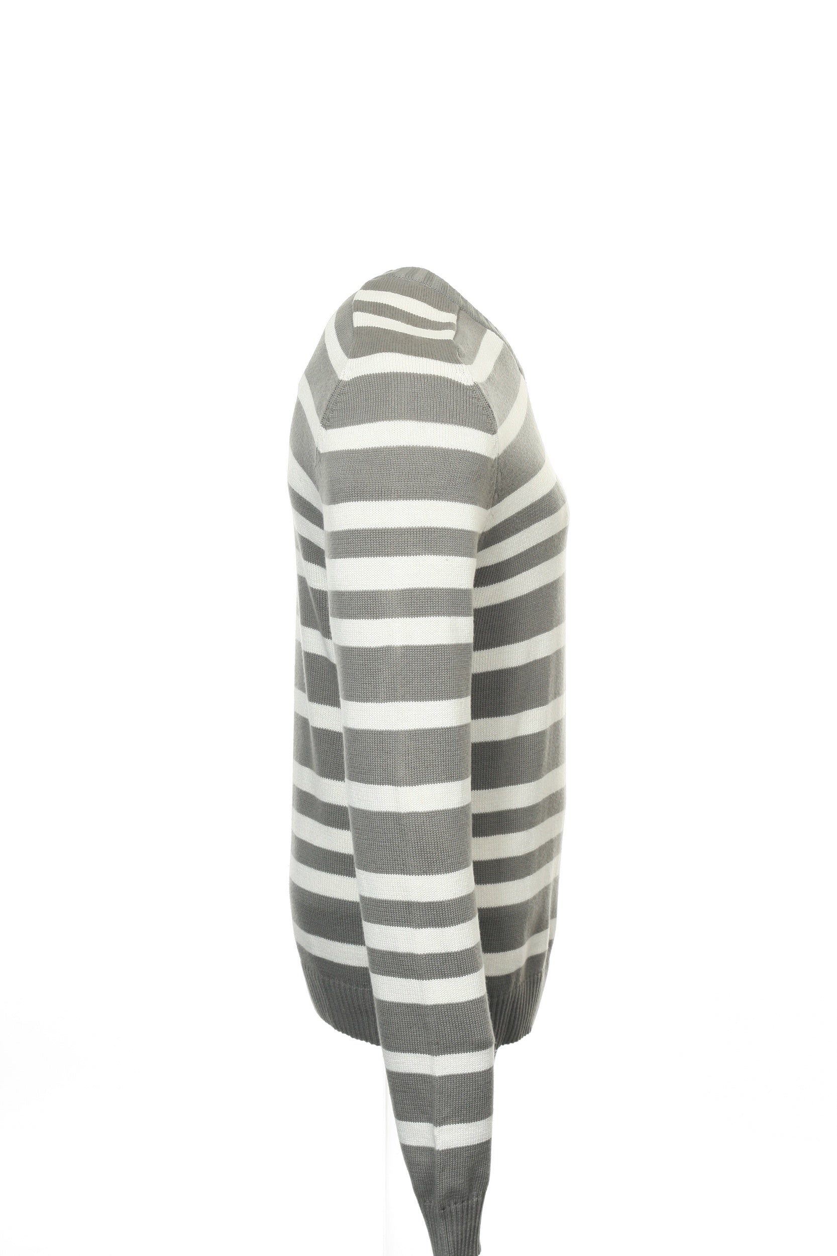 Buffalo by David Bitton (Warner) Men's Pewter Wide Striped V-Neck Sweater