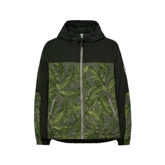 Coach Men's Green Reversible Hawaiian Print Hooded Jacket