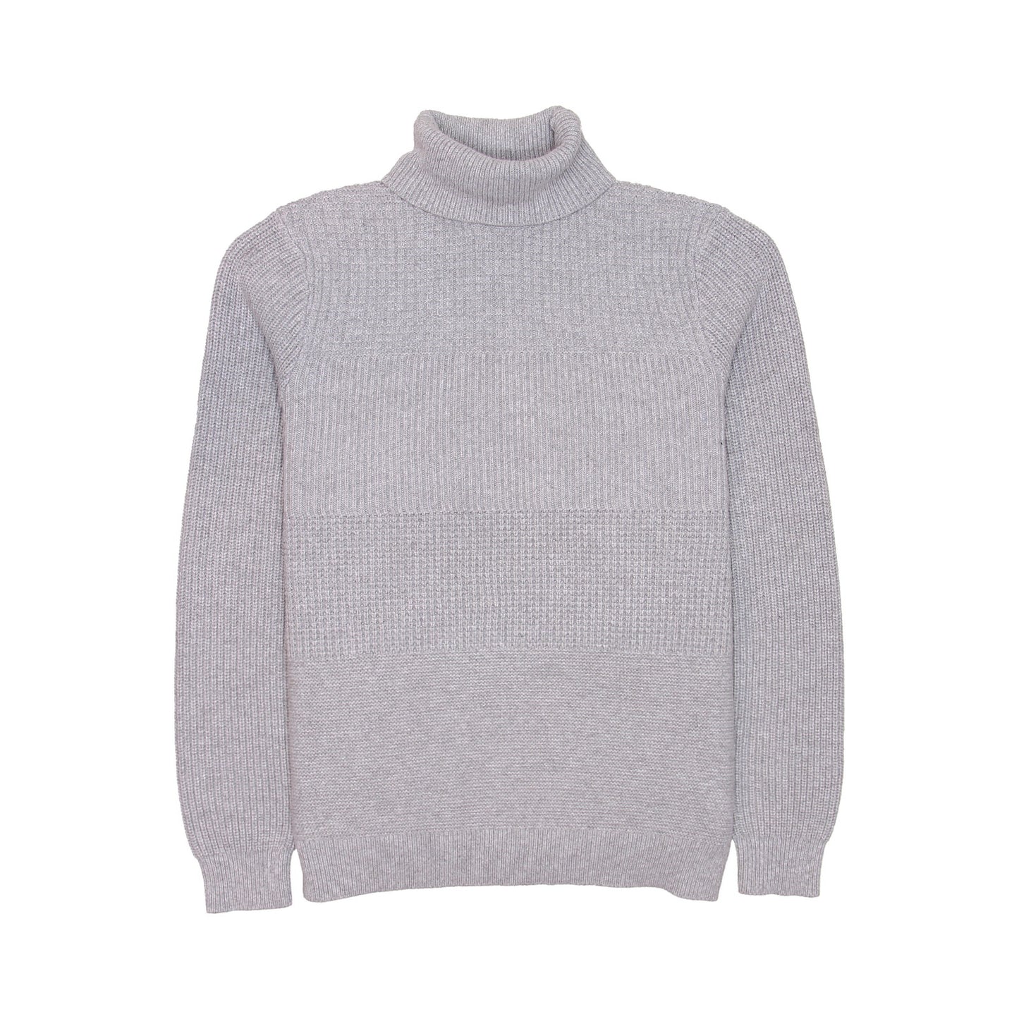 Michael Kors Mens Grey Heather Merino Wool Blend Turtleneck Sweater