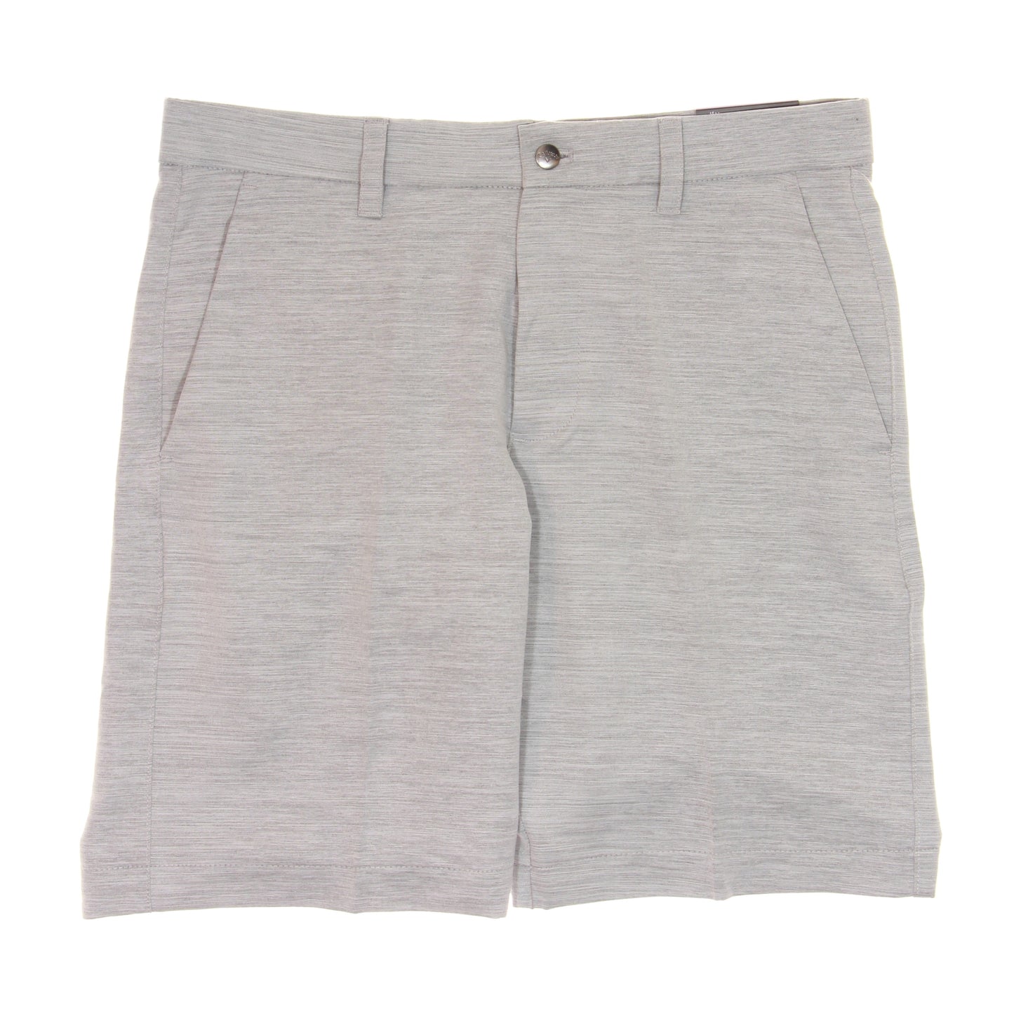 Callaway Golf Mens Charcoal Micro Striped Flat Front Walking Shorts