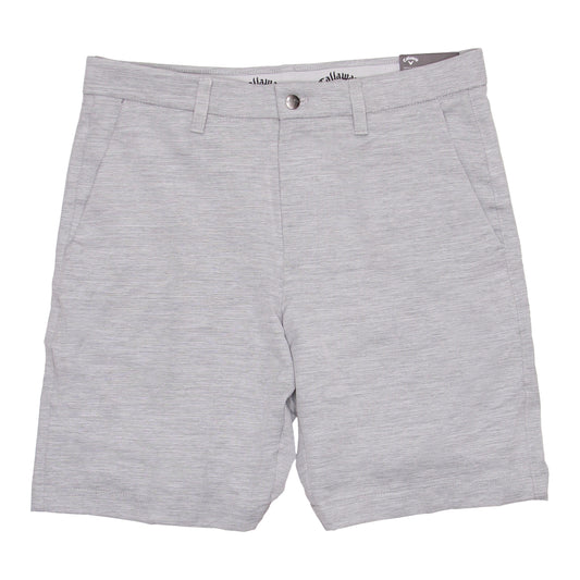 Callaway Golf Mens Charcoal Micro Striped Flat Front Walking Shorts