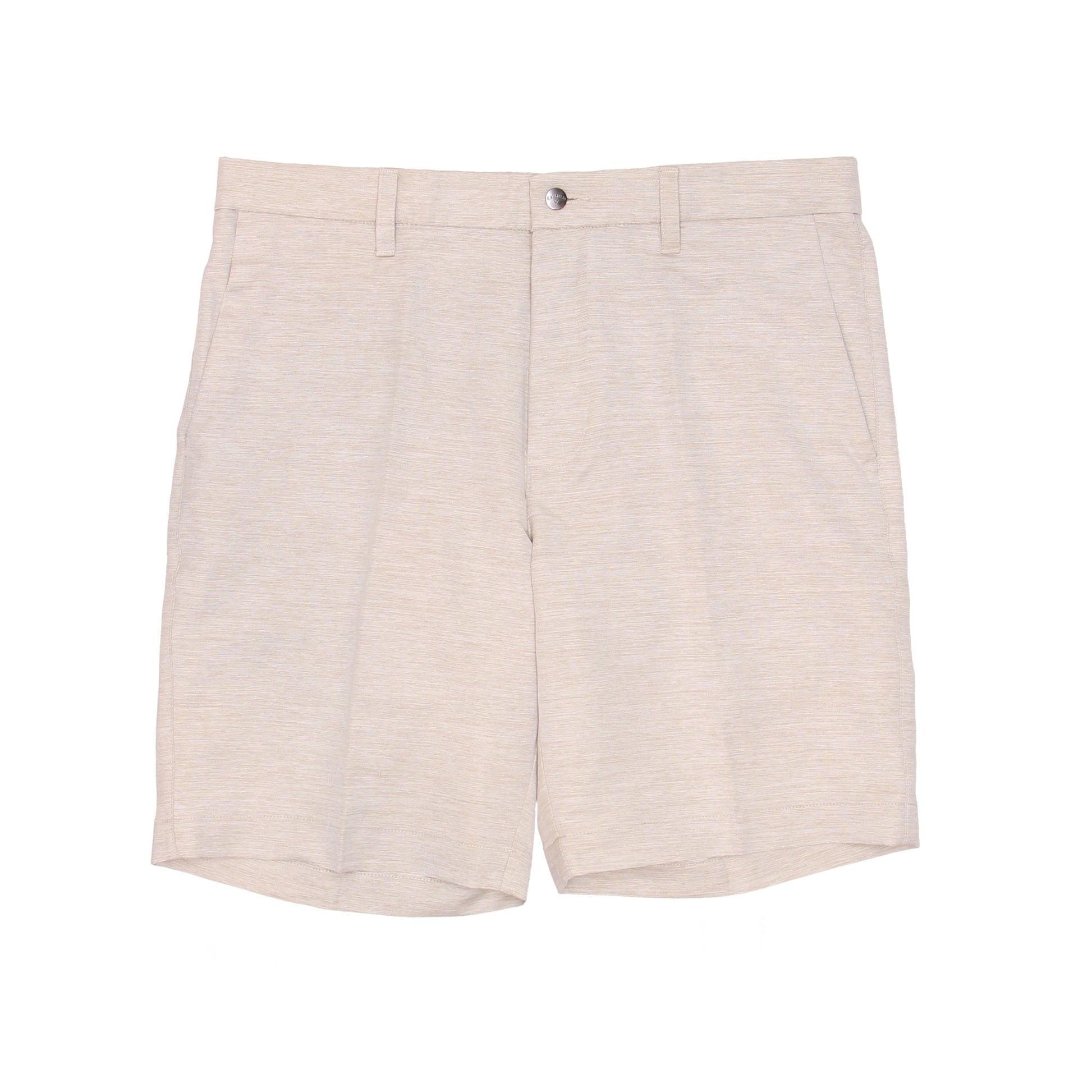 Callaway Golf Mens Khaki Opti-Dri Stretch Waist Flat Front Walking Shorts