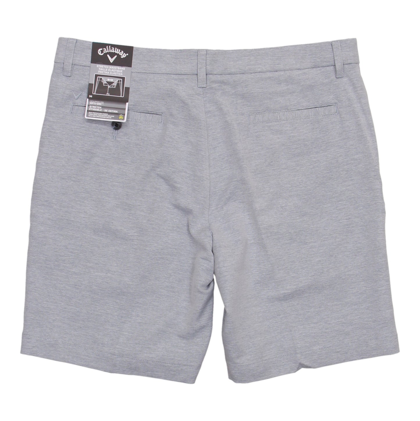 Callaway Golf Mens Opti-Dri Stretch Waist Flat Front Walking Shorts