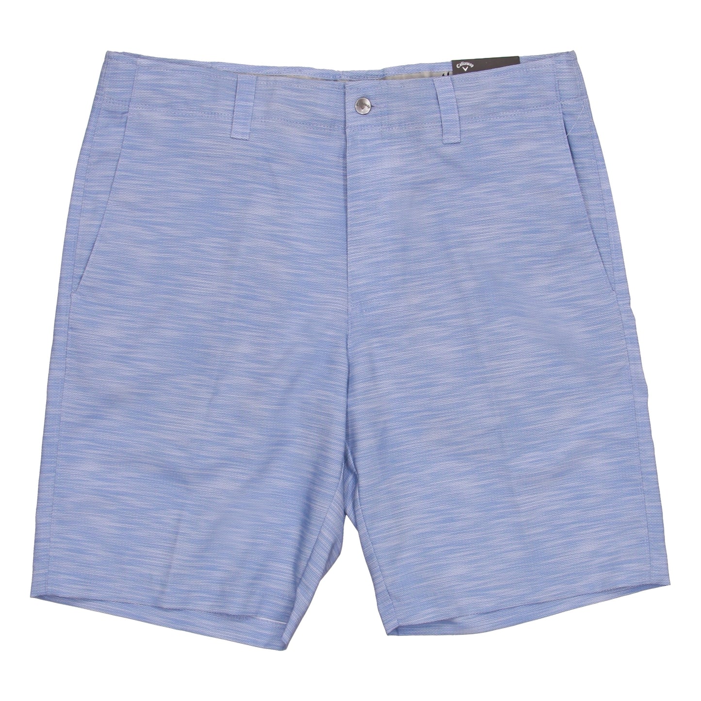 Callaway Golf Mens Infinity Blue Chevron Stretch Waistband Opti-Dri Shorts