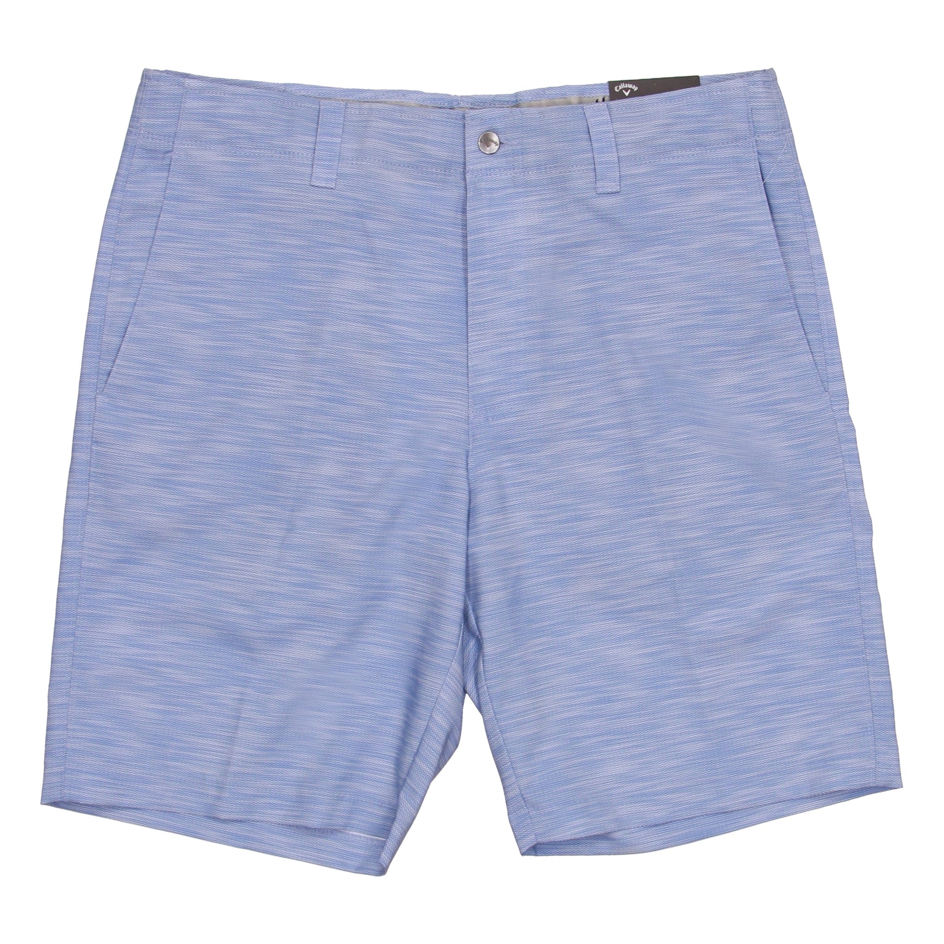 Callaway Golf Mens Infinity Blue Chevron Stretch Waistband Opti-Dri Shorts