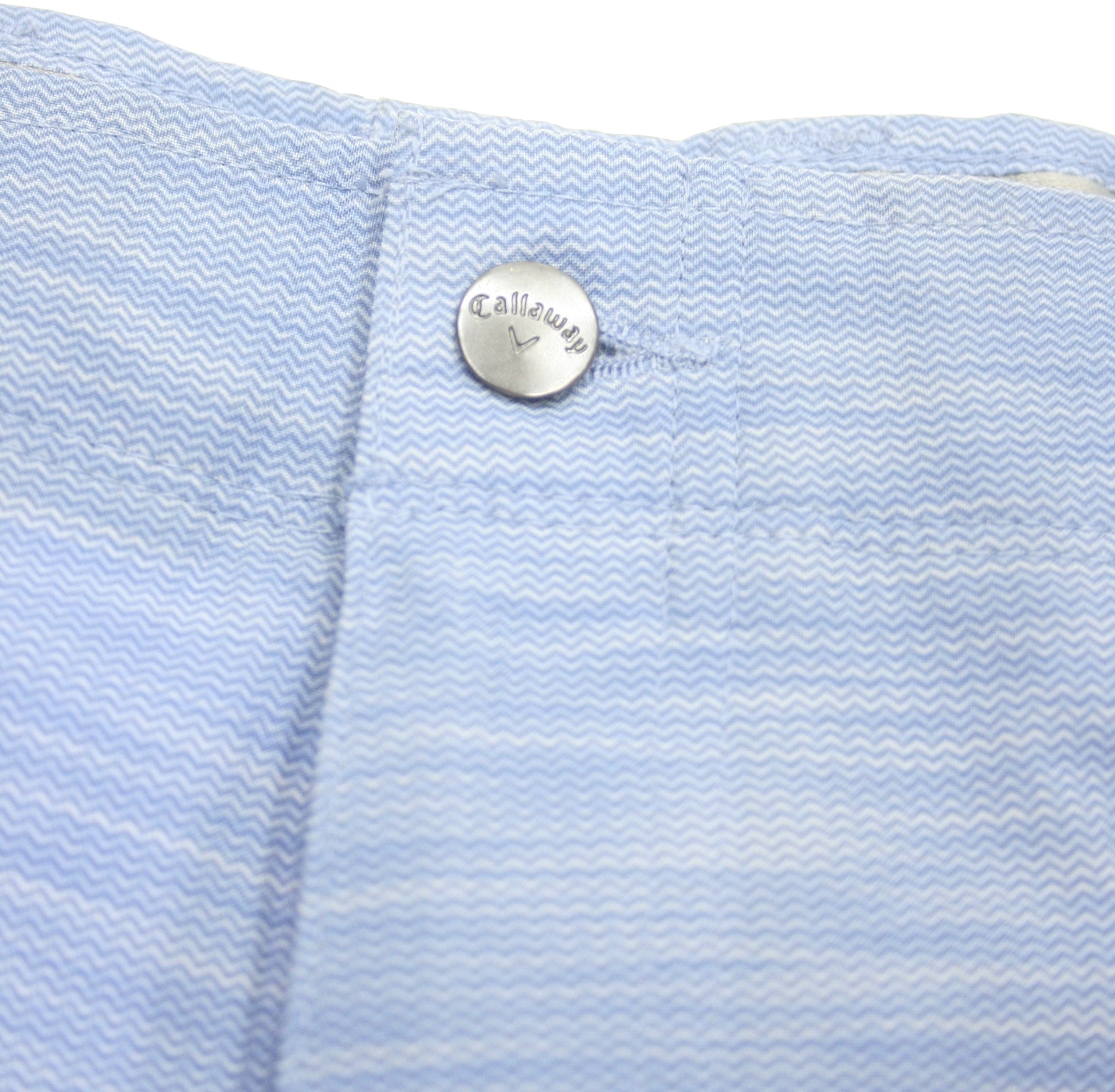 Callaway Golf Mens Infinity Blue Chevron Stretch Waistband Opti-Dri Shorts