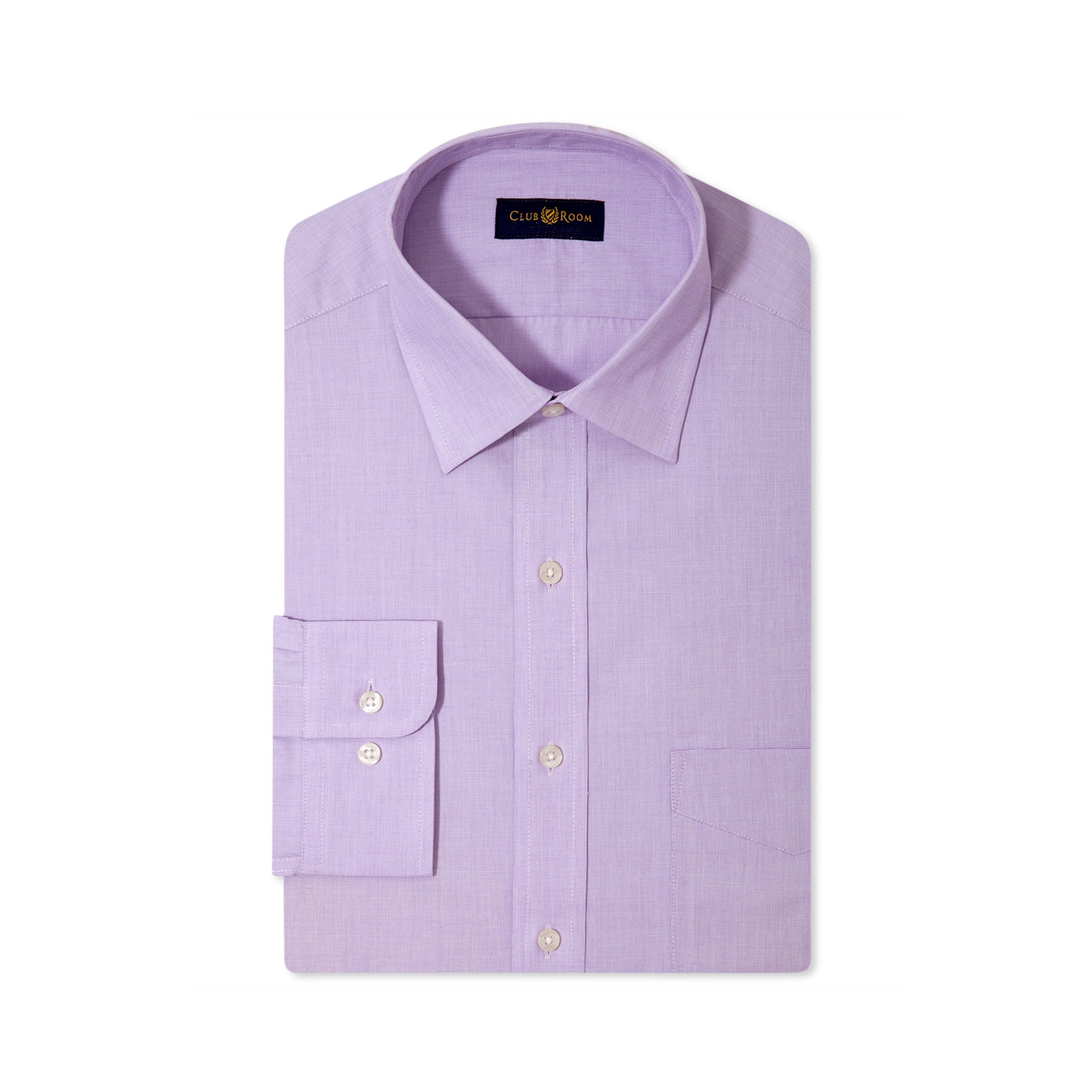 Club Room Estate Dress Mens Lavender Wrinkle Resistant Button Down Shirt
