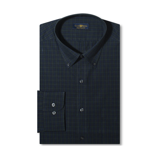 Club Room Dress Mens Hunter Blackwatch Wrinkle Resistant Button Down Shirt