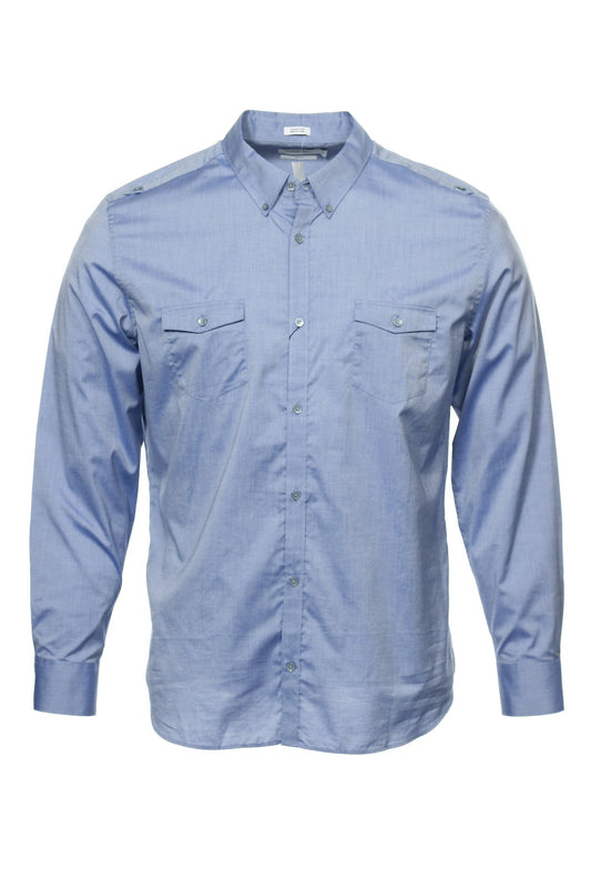 Calvin Klein Mens Blue Button Down Shirt