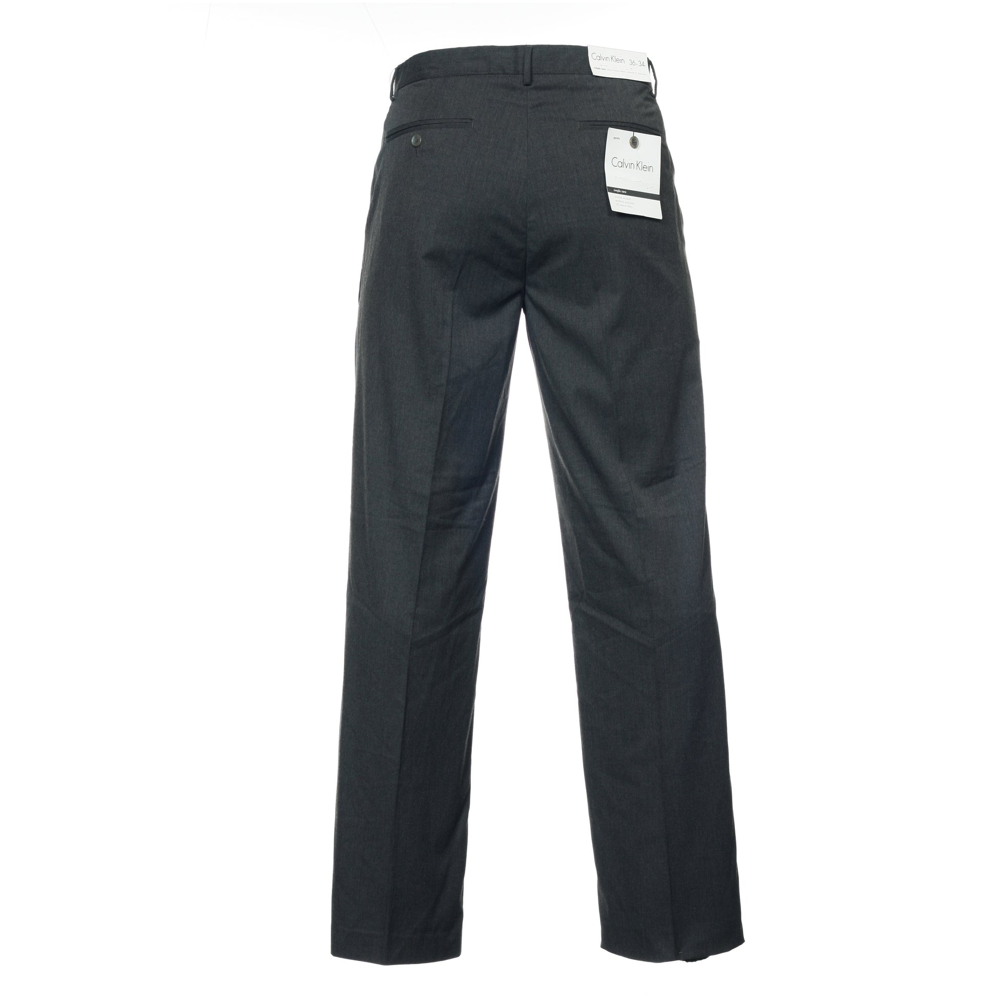 Calvin Klein Men's Gray Heather Flat Front Dress Pants