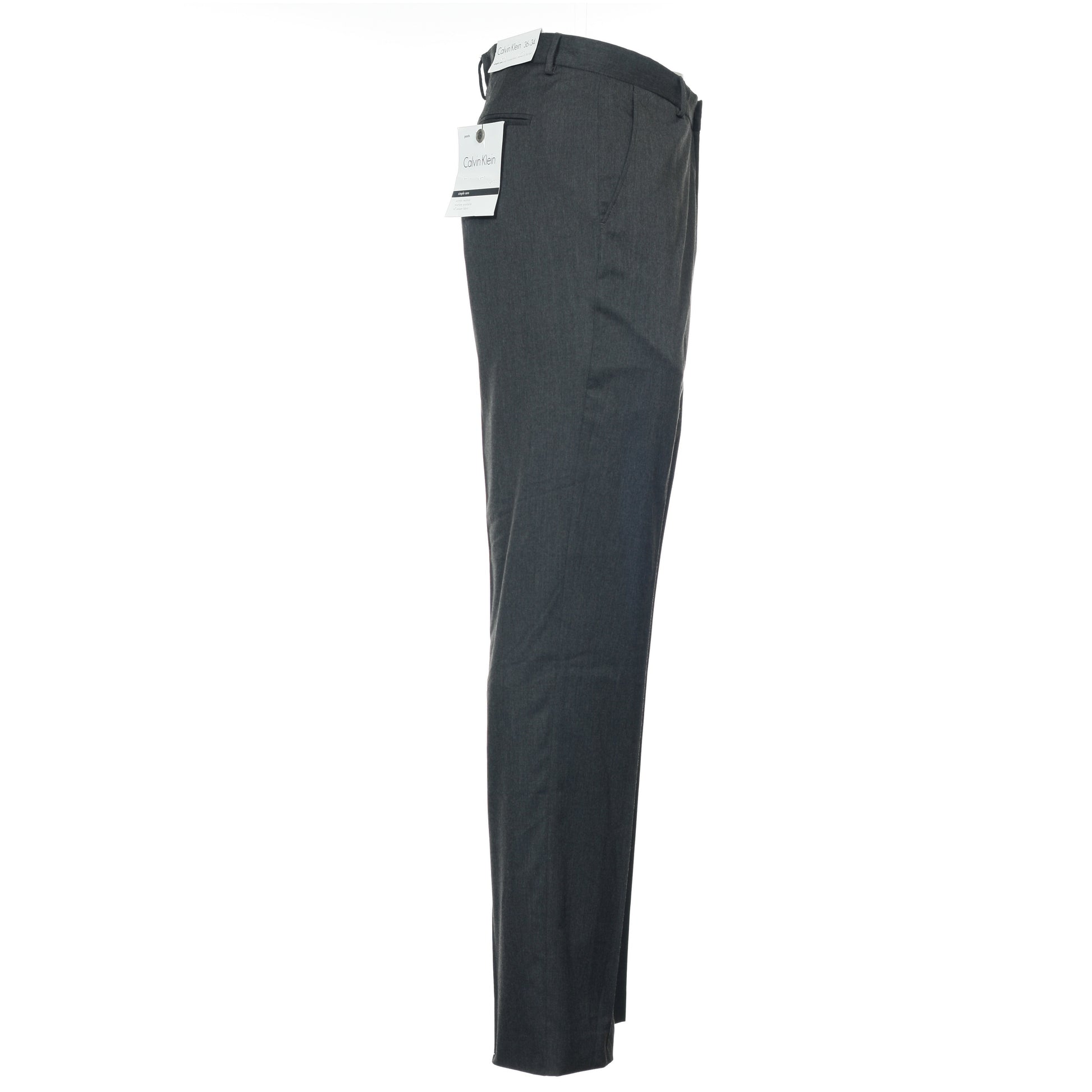 Calvin Klein Men's Gray Heather Flat Front Dress Pants