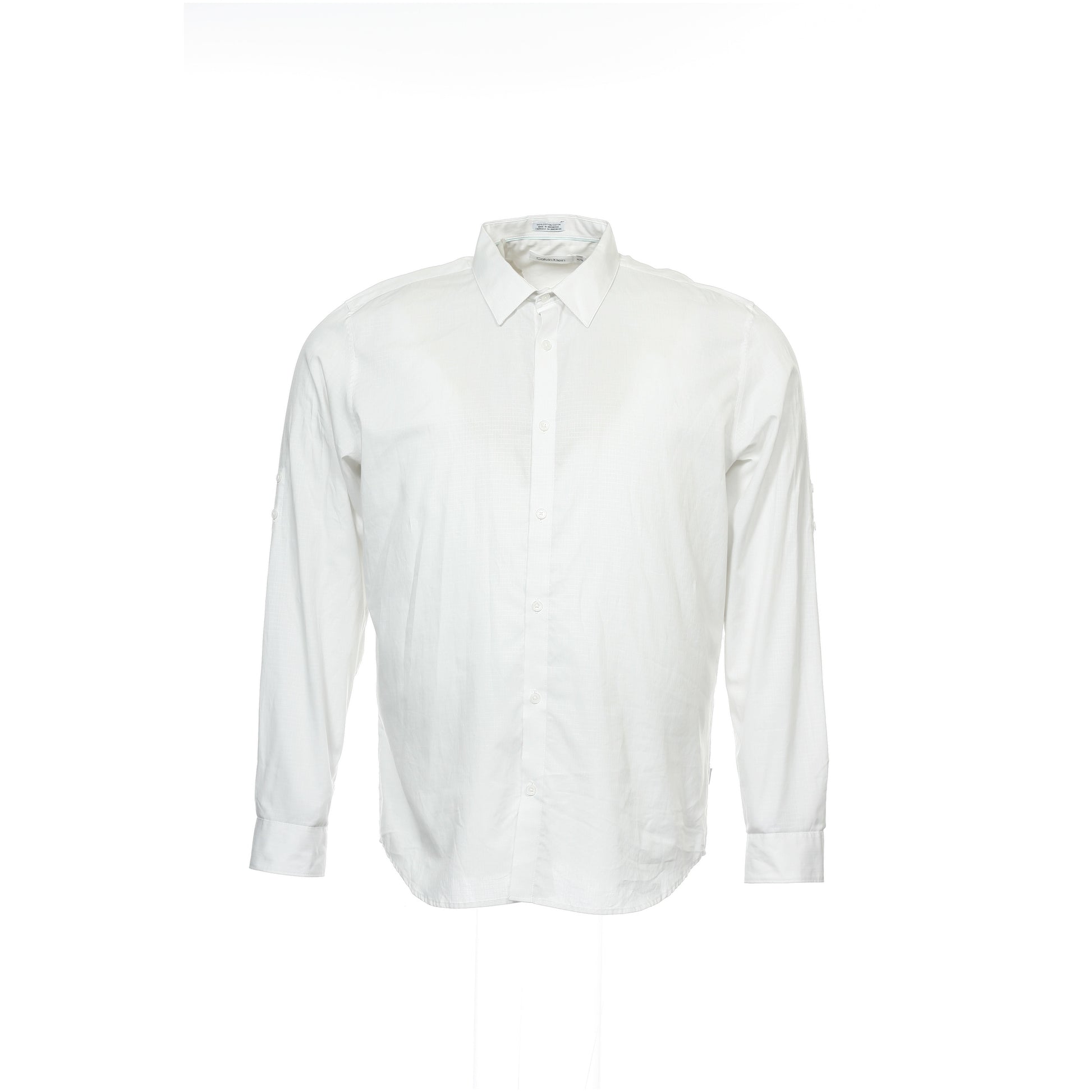 Calvin Klein Mens Light Gray Button Down Shirt