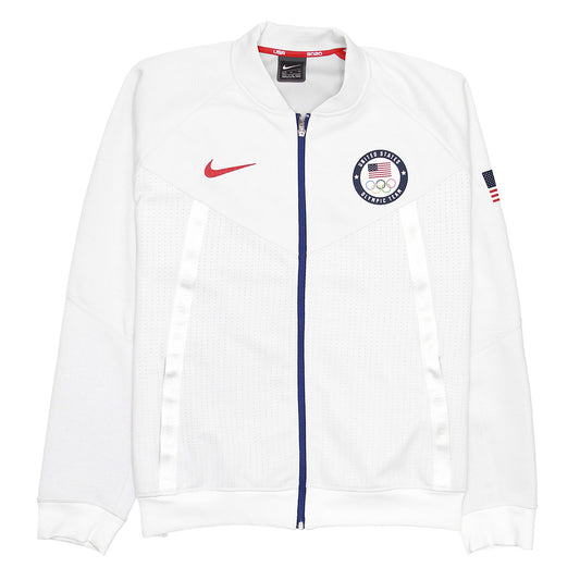 Nike Men's White 2020 Summer Olympics Team USA Media Day Full-Zip Jacket