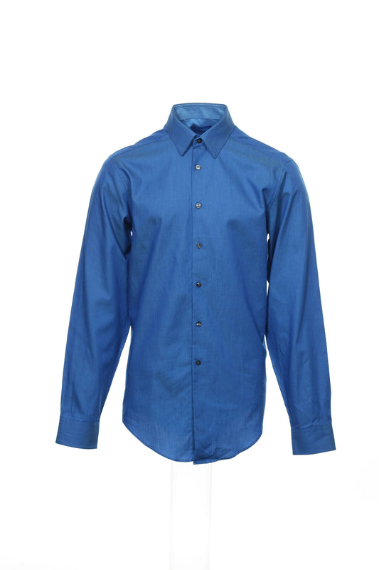 Calvin Klein Men's Blue Heather Button Down Shirt