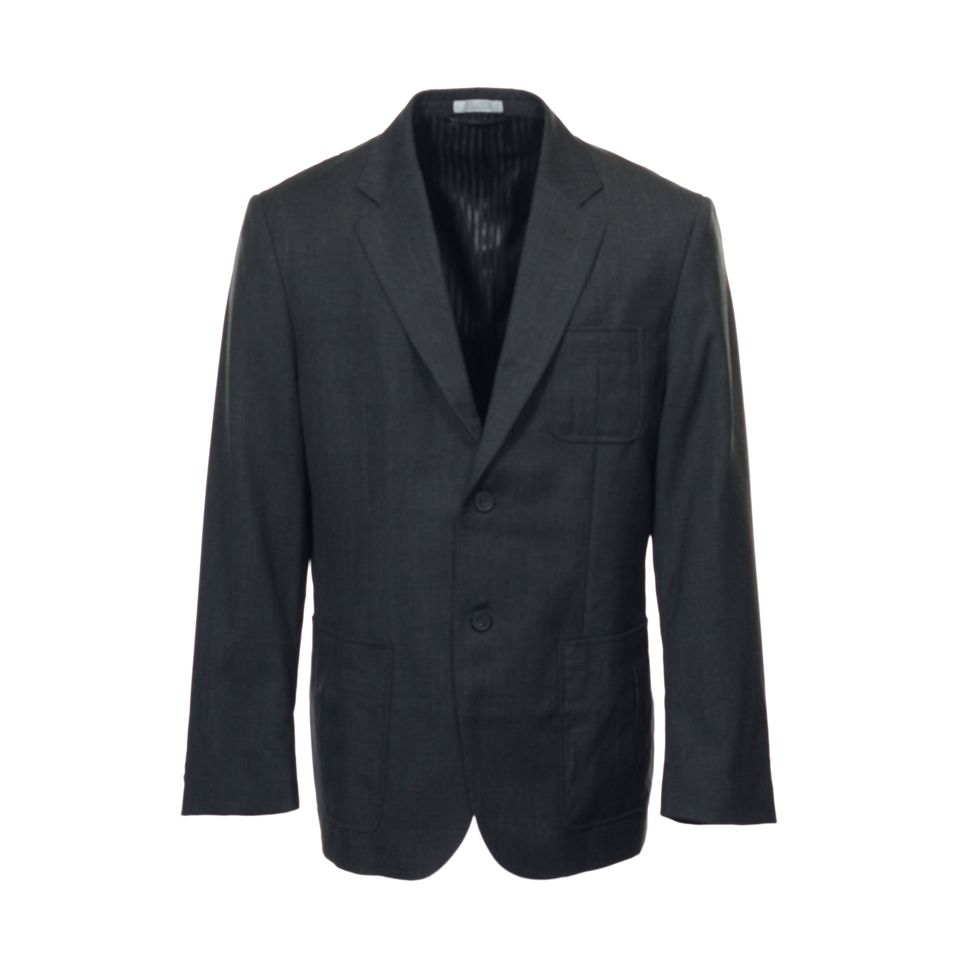 Liz Claiborne LUXE Mens Charcoal Wool/Silk Blend 2 Button Sport Coat Jacket