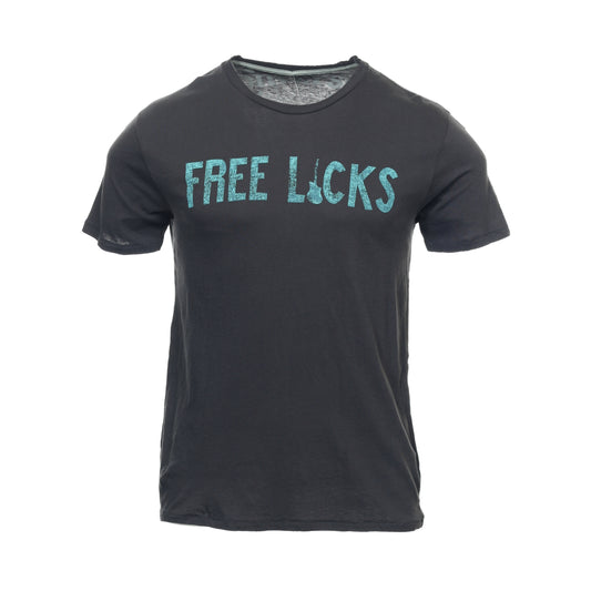 Converse Mens Dark Gray Free Licks Graphic Cotton Crewneck T-Shirt