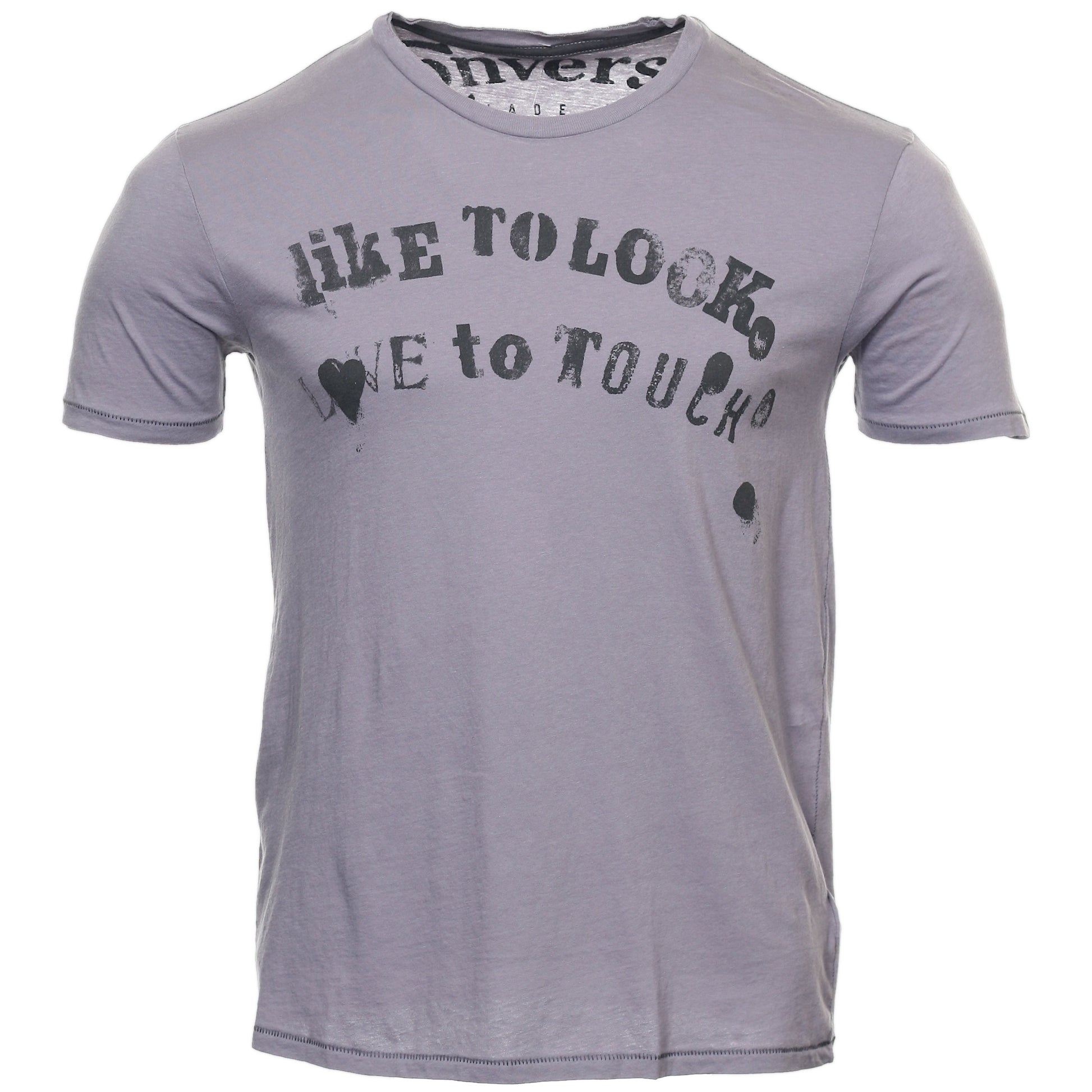 Converse Men's Light Purple Graphic T-Shirt