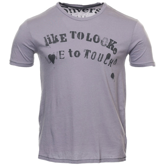 Converse Men's Light Purple Graphic T-Shirt