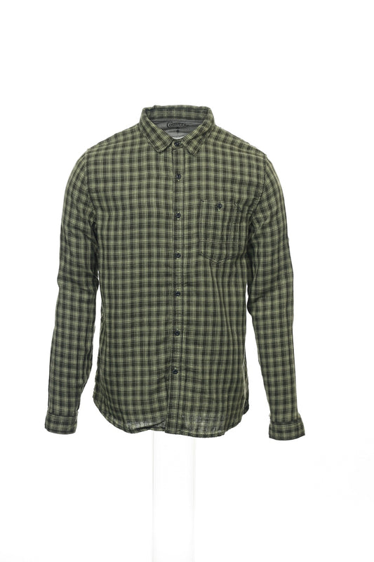 Converse 'Black Canvas' Men's Yellow Green Plaid Button Down Shirt