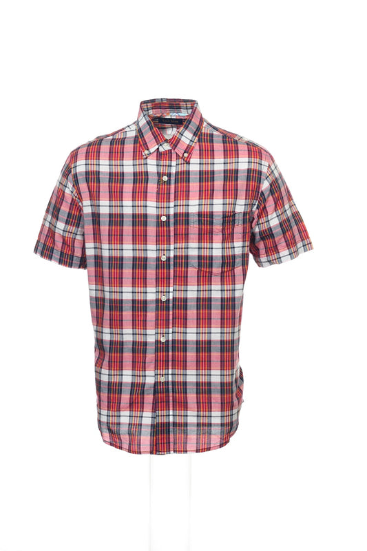 Club Room Men's Red Plaid Button Down Shirt
