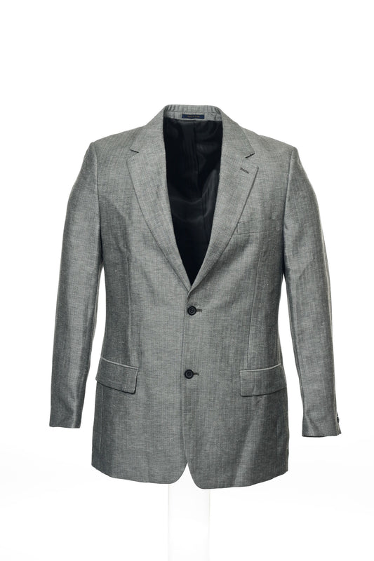 Club Room Mens Gray Herringbone 2 Button Sport Coat