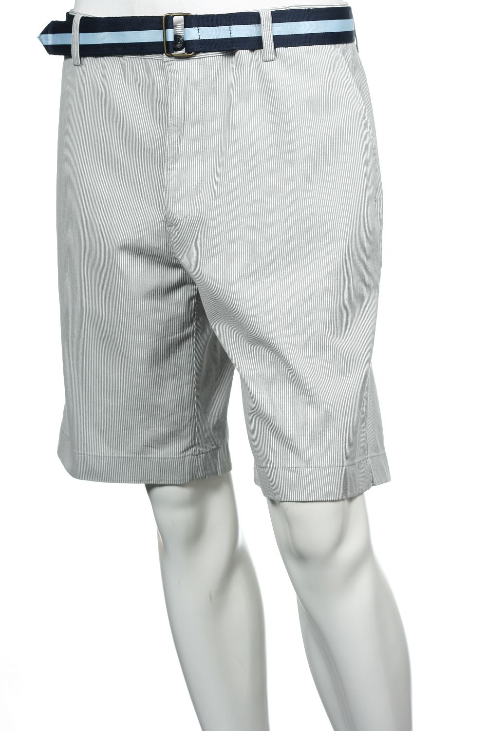 Club Room Men's Light Gray Micro Striped Flat Front Walking Shorts