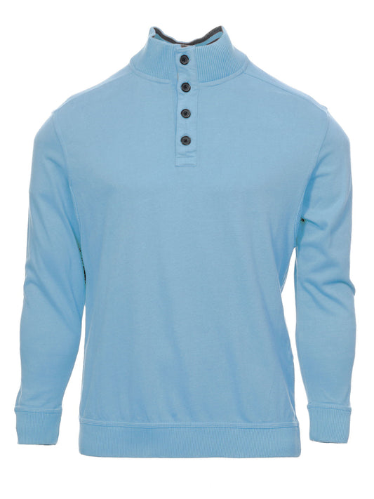 Club Room Mens Light Blue Half Zip Sweater