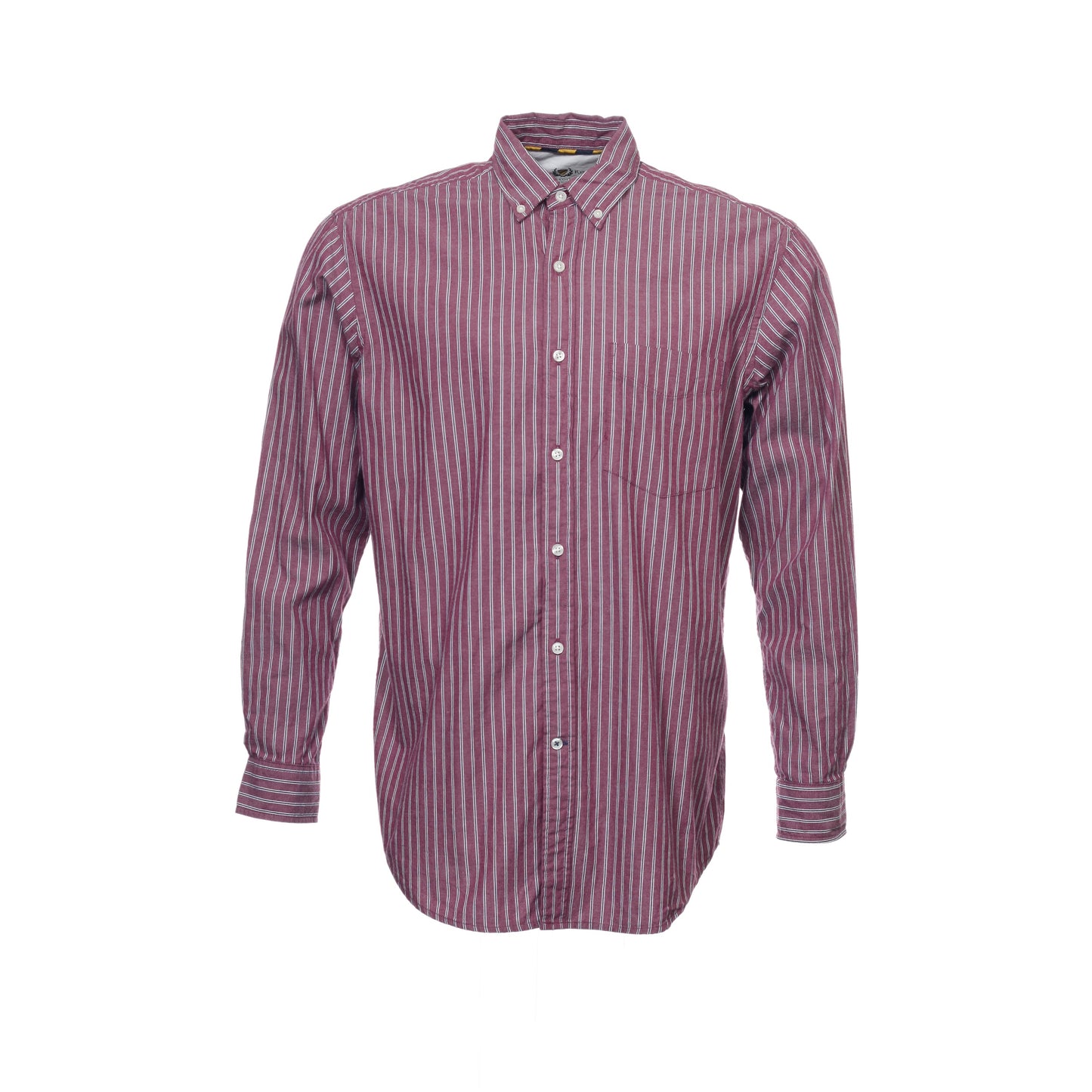 Club Room Mens Gala Grape Striped Casual Oxford Cotton Button Down Shirt