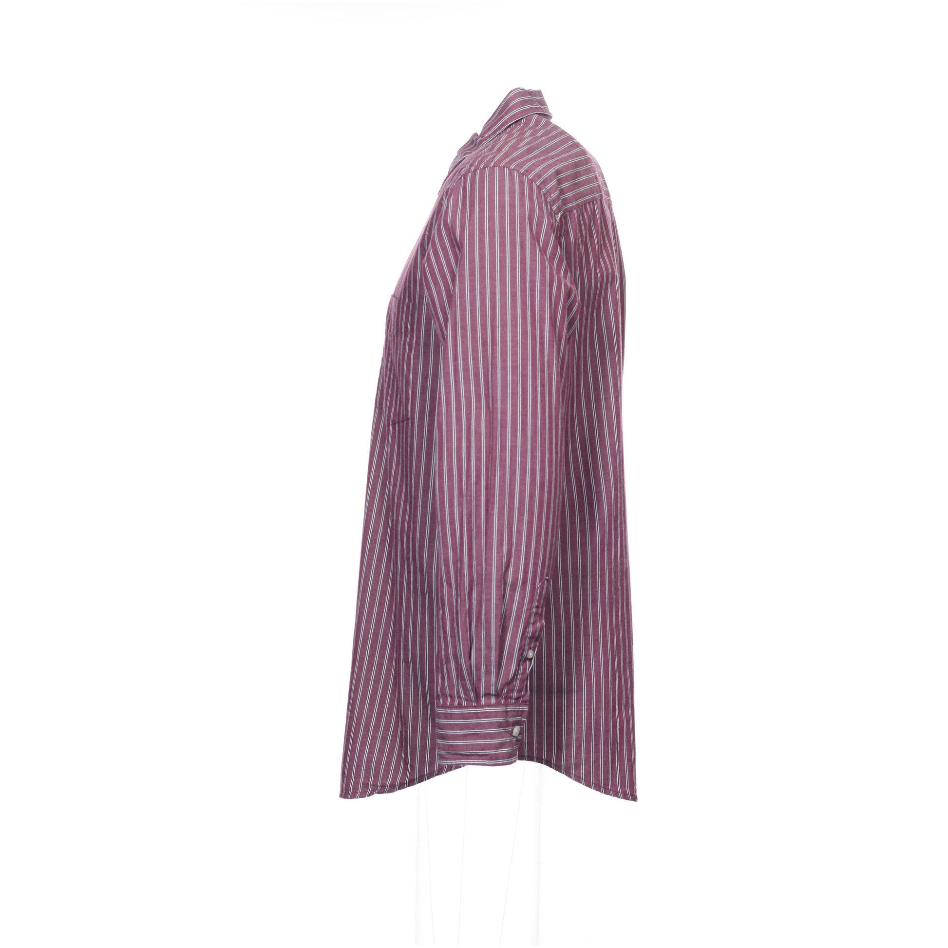 Club Room Mens Gala Grape Striped Casual Oxford Cotton Button Down Shirt