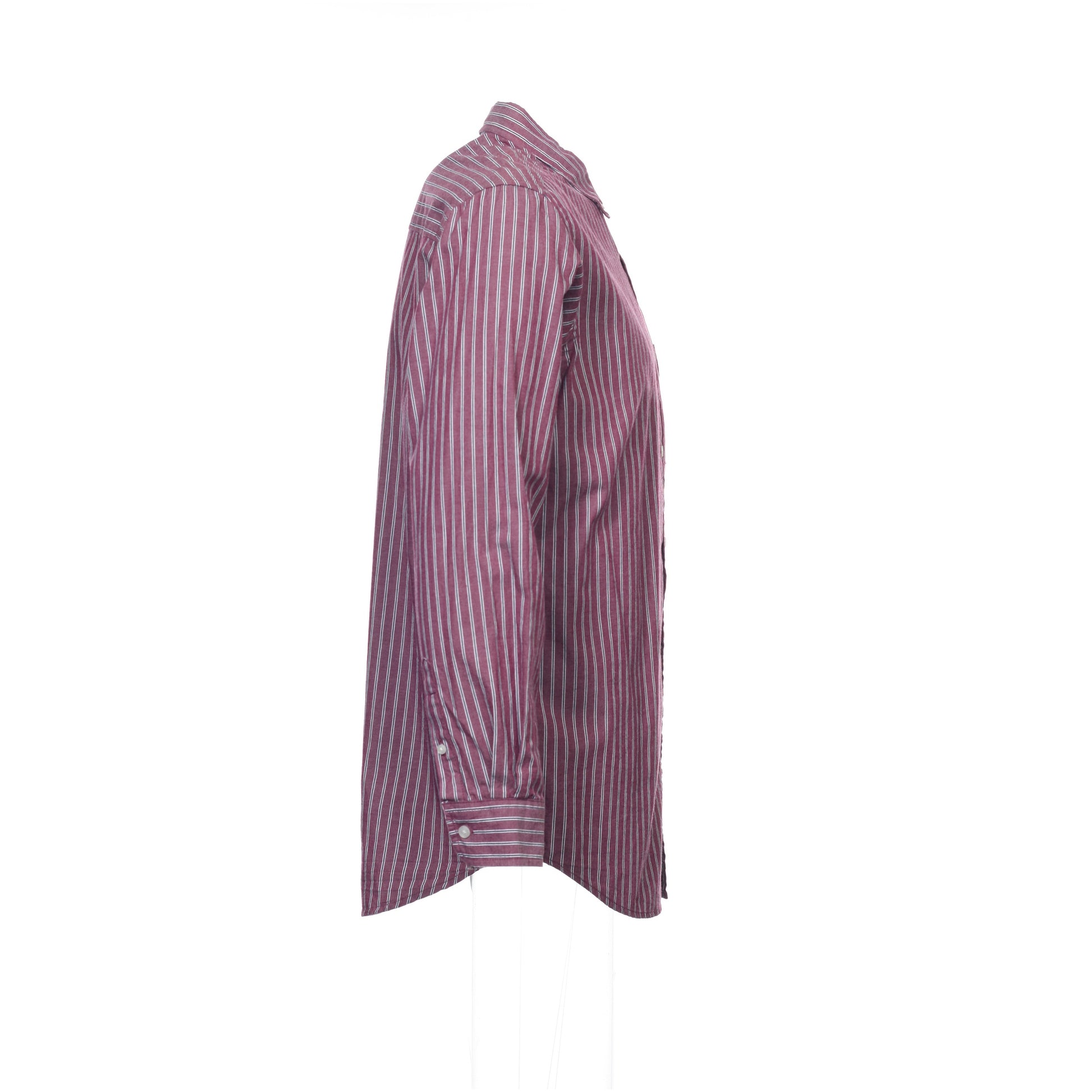 Club Room Mens Gala Grape Striped Casual Oxford Cotton Button Down Shirt