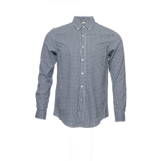 Club Room Men's Blue Window Pane Button Down Shirt