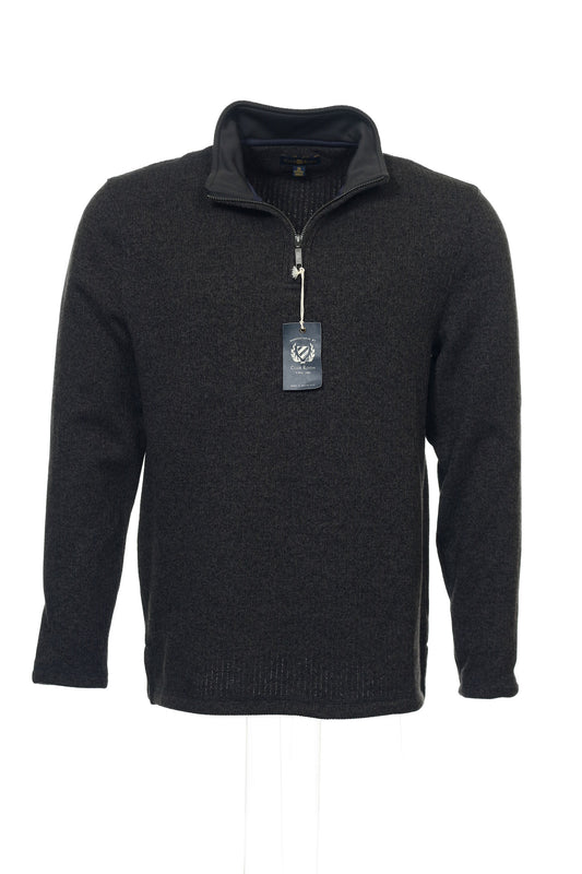 Club Room Men's Gray Heather Half Zip Sweater