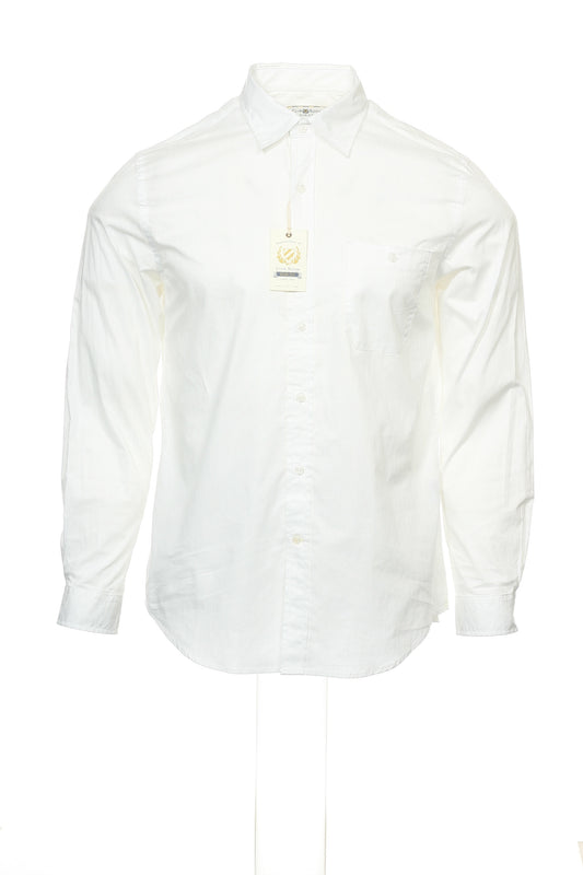 Club Room Men's White Pinstripe Button Down Shirt