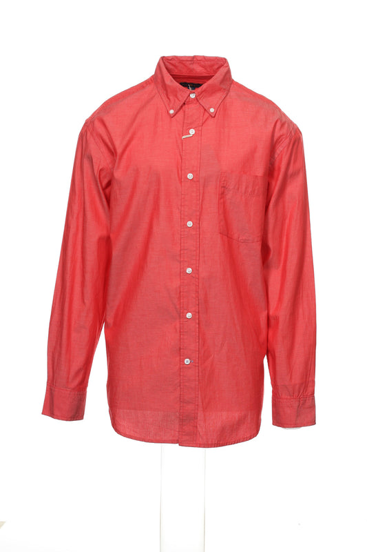 Club Room Men's Ablaze Heather Cotton Button Down Shirt