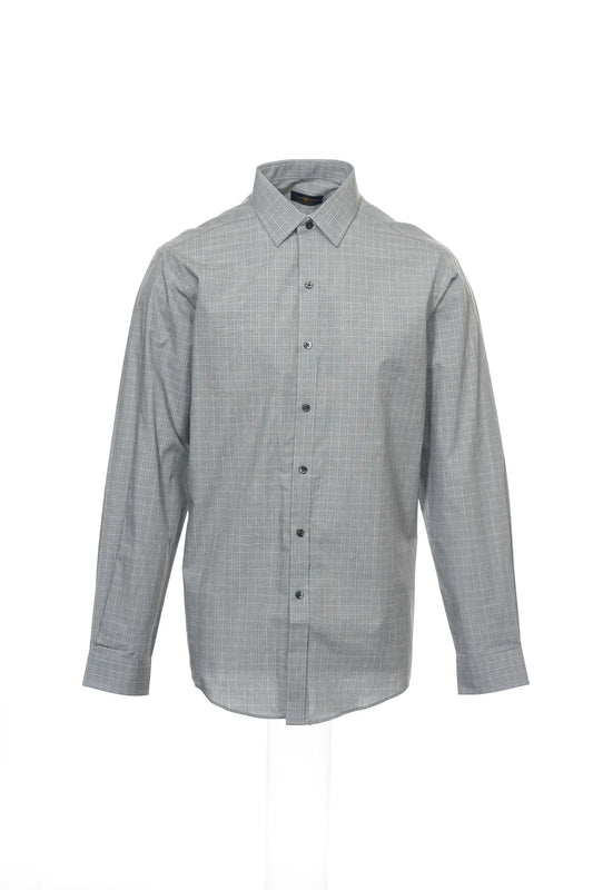The Estate Dress Shirt by Club Room Men's Gray Plaid Button Down Shirt