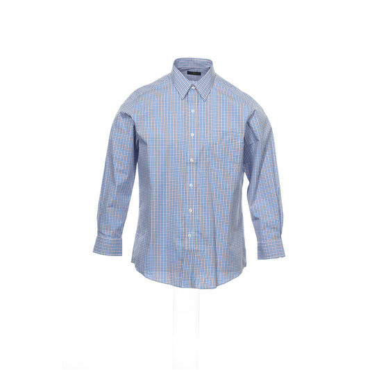 The Estate Dress Shirt by Club Room Men's Blue Plaid Button Down Shirt