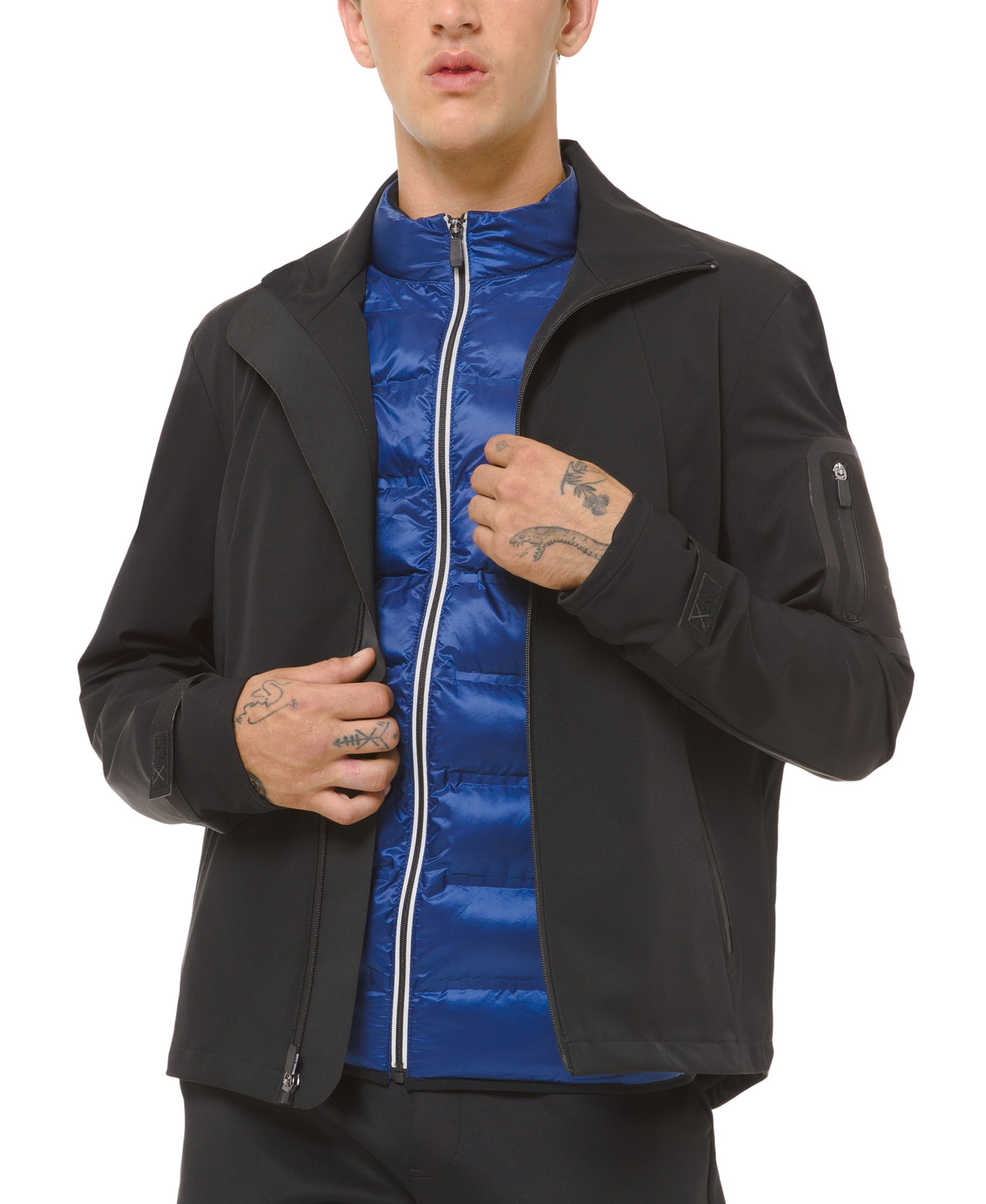 Michael Kors Kors X Tech Mens Black 3-in-1 Commuter Jacket