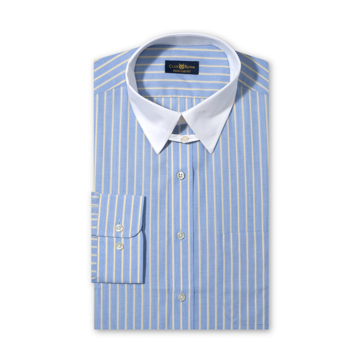 Club Room Estate Dress Mens Blue Regular Fit Wrinkle Free Button Down Shirt