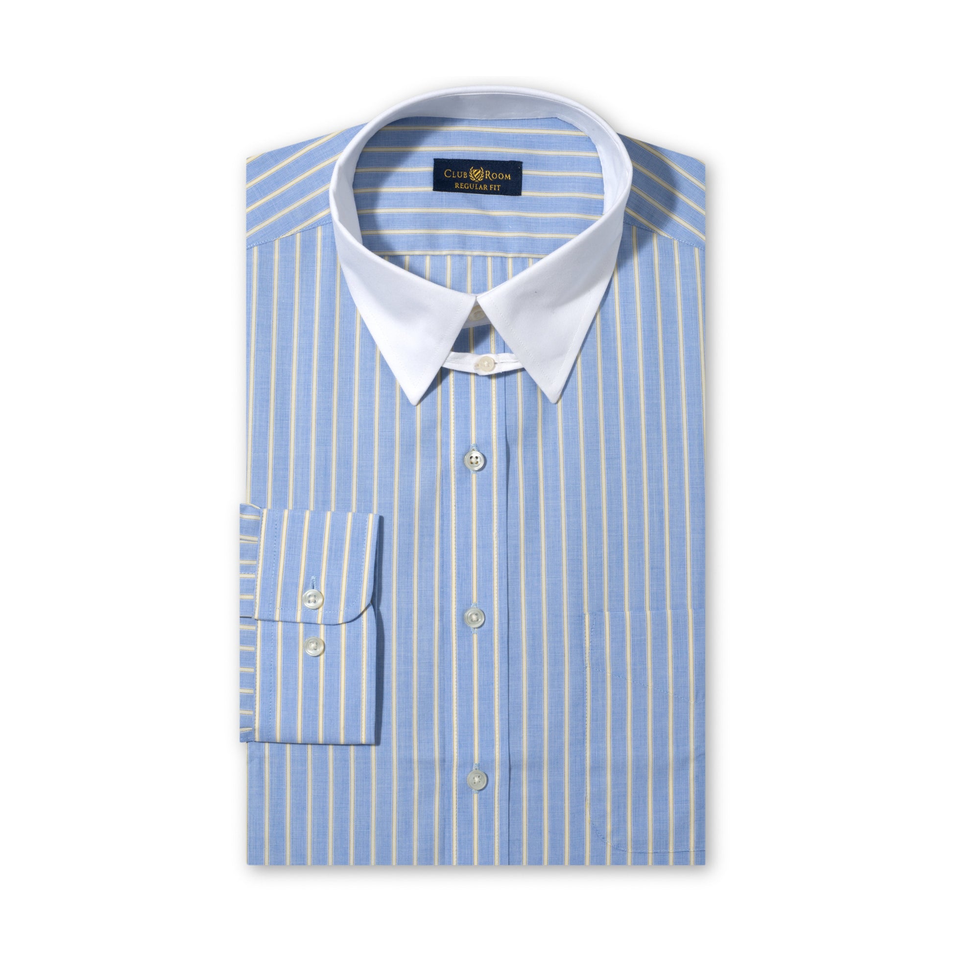 Club Room Estate Dress Mens Blue Regular Fit Wrinkle Free Button Down Shirt