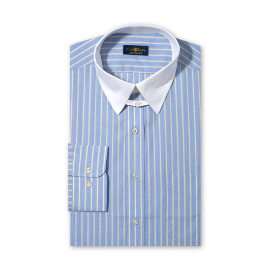 Club Room Estate Dress Mens Blue Regular Fit Wrinkle Free Button Down Shirt